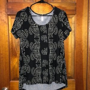 Cat Print Classic Tee from Lularoe